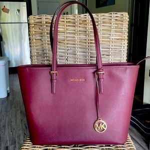 Michael Kors Purse Leather Tote Shoulder Bag